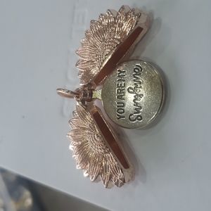 Sunflower Locket Pendant Necklace